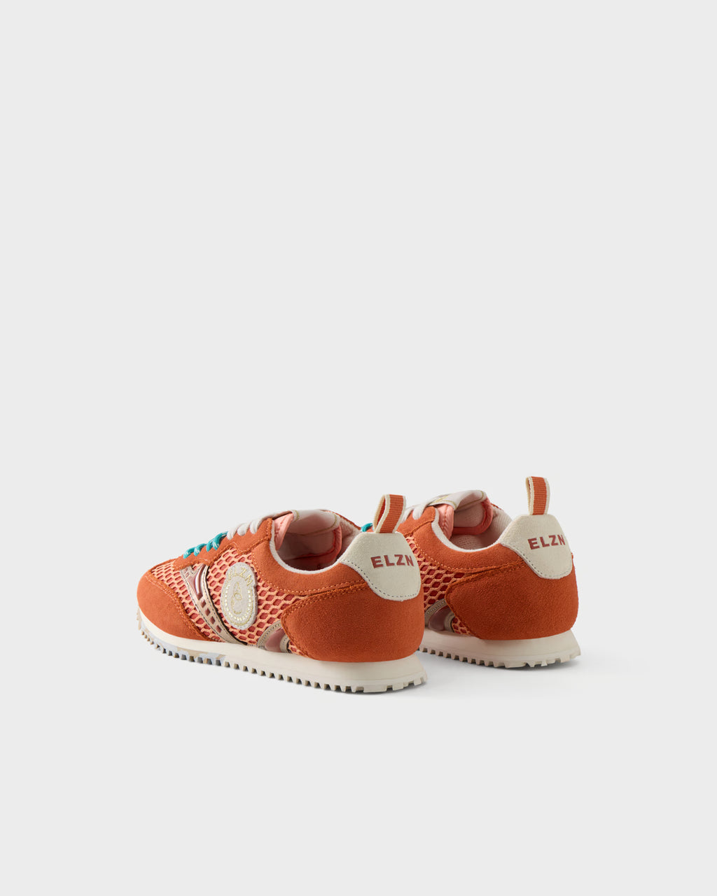 Sneakers in suede e rete traforata