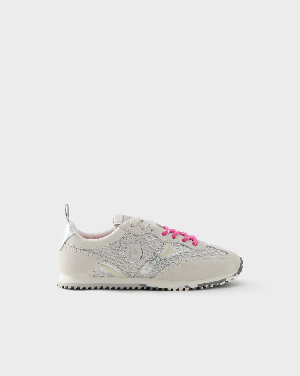 Sneakers in suede e rete traforata