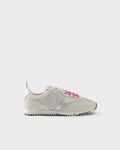 Sneakers in suede e rete traforata