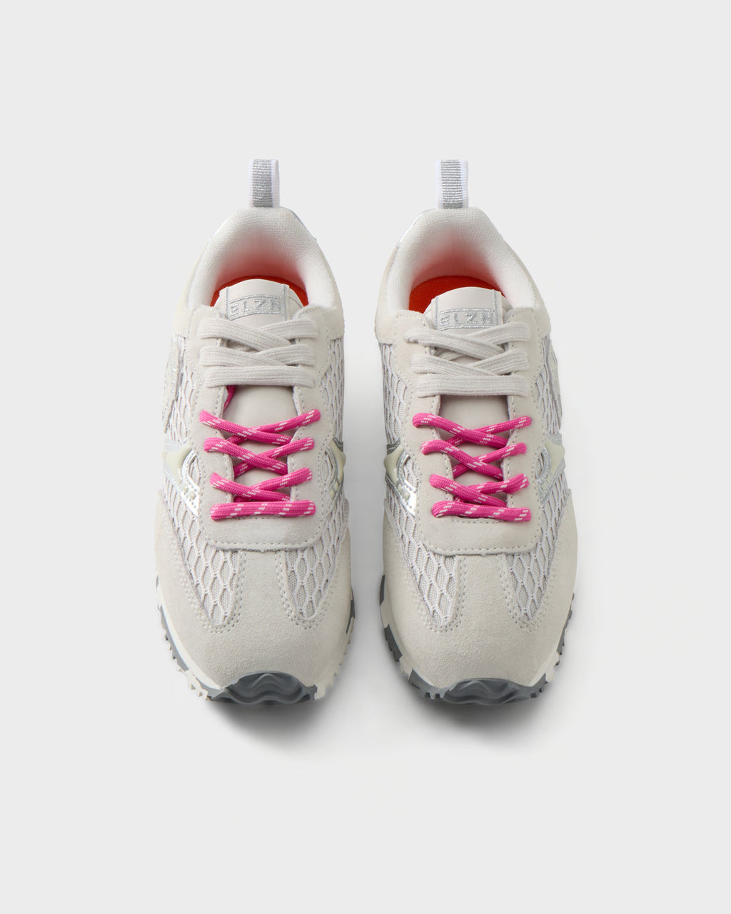 Sneakers in suede e rete traforata