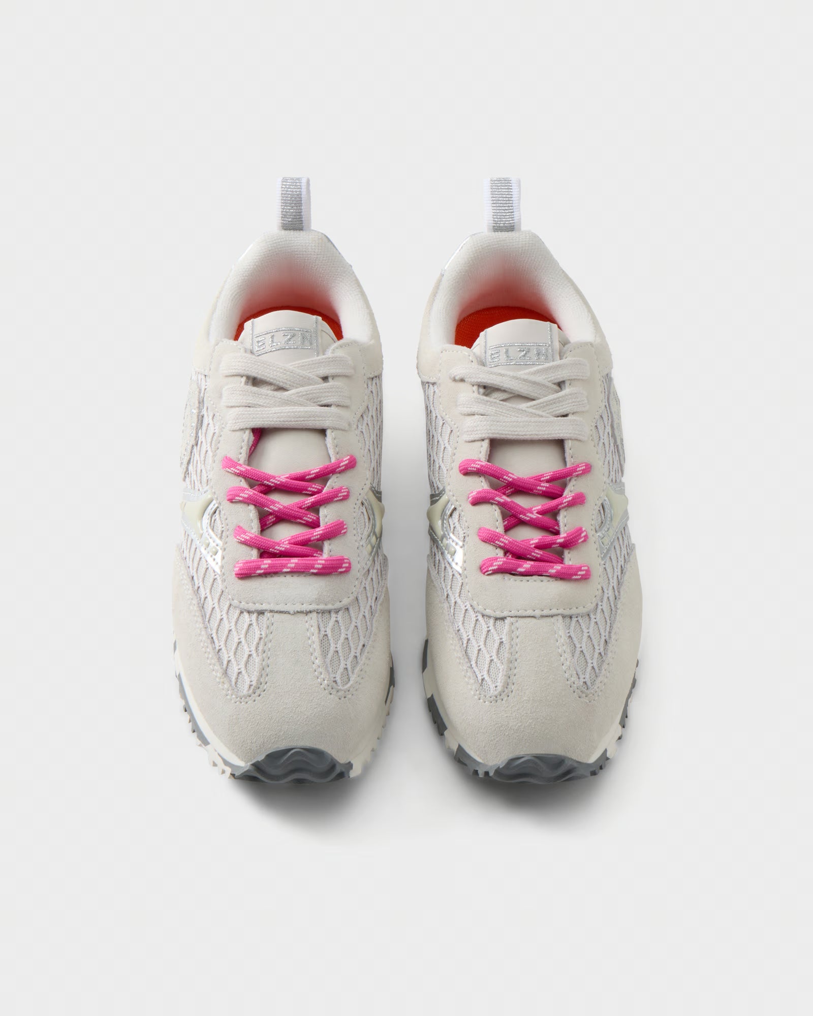 Sneakers in suede e rete traforata