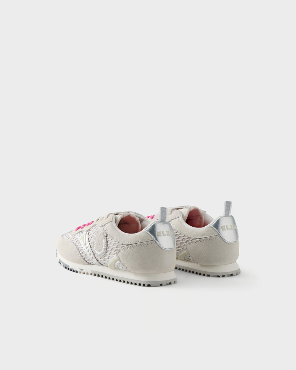 Sneakers in suede e rete traforata