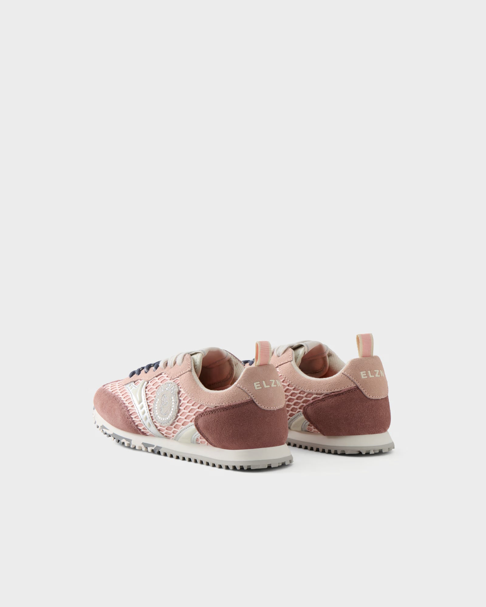 Sneakers in suede e rete traforata