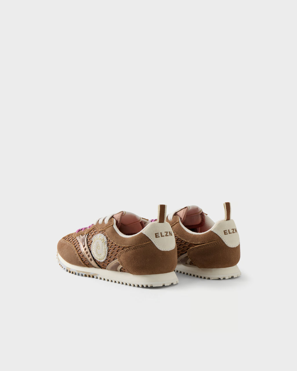 Sneakers in suede e rete traforata